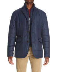 Jack Victor Ezra Water Repellent Quilted Jacket With Removable Bib