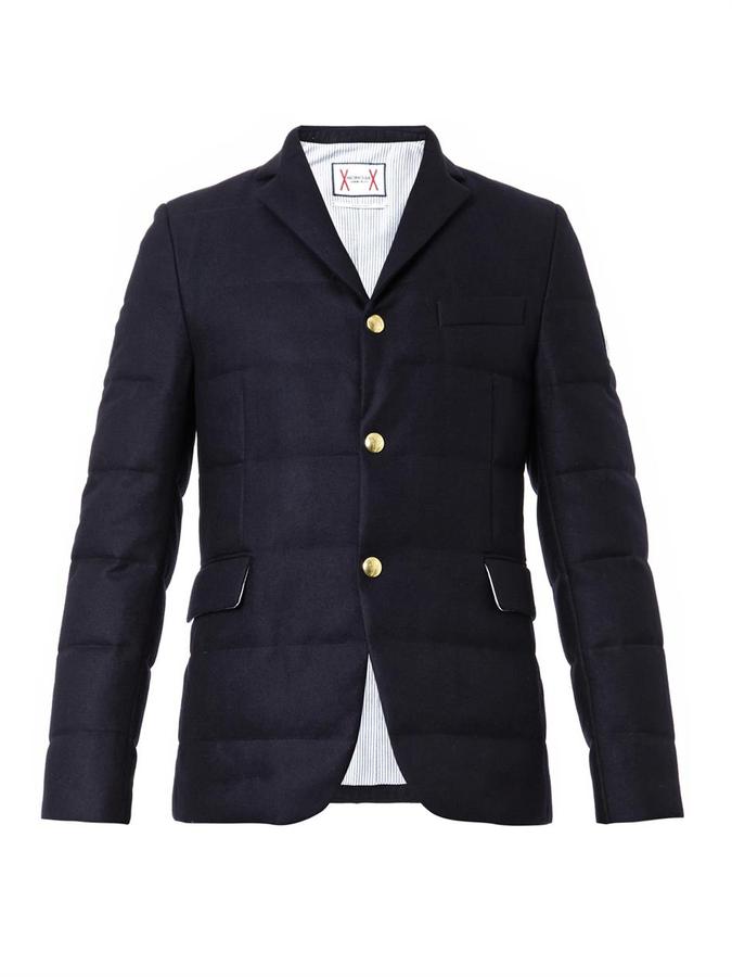 Moncler Gamme Bleu Quilted Wool Flannel 