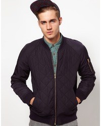Asos Bomber Jacket In Quilted Fabric