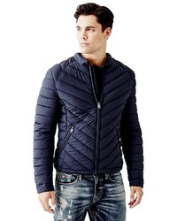 GUESS Quilted Stretch Bomber Jacket