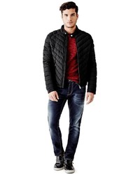 GUESS Quilted Stretch Bomber Jacket