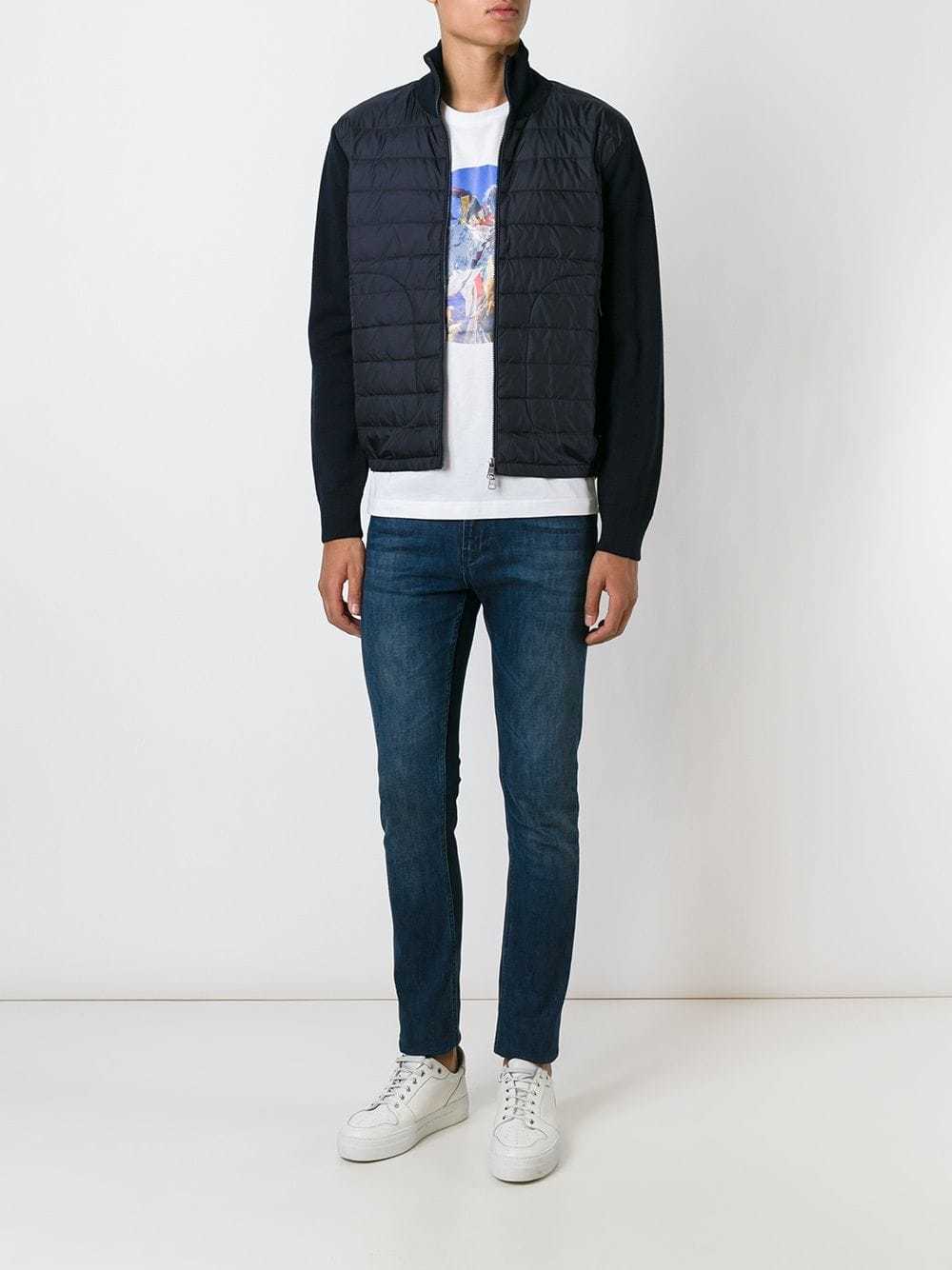 Knitted sleeve bomber on sale jacket