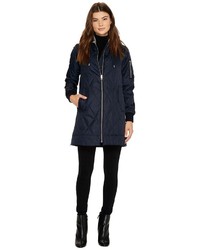 Vince Camuto Quilted Bomber Jacket With Removable Hood N8591 Coat