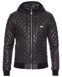 Dolce & Gabbana Quilted Hooded Bomber Jacket