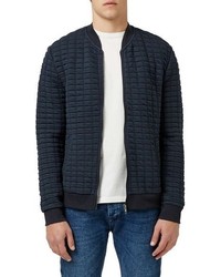 Topman Quilted Jersey Bomber Jacket