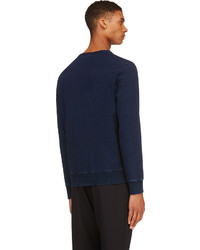 Paul Smith Jeans Indigo Quilted Front Sweatshirt