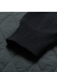 Balenciaga Quilted Shell And Wool Blend Sweater