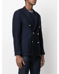 Lardini Quilted Double Breasted Blazer