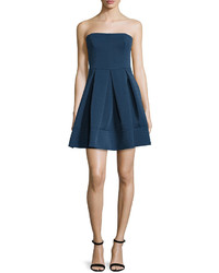 Halston Heritage Strapless Quilted Dress Catalina
