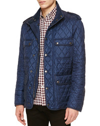 Burberry Brit Diamond Quilted Field Jacket Navy