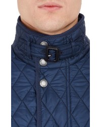 Burberry London Diamond Quilted Field Jacket Navy