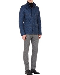 Burberry London Diamond Quilted Field Jacket Navy