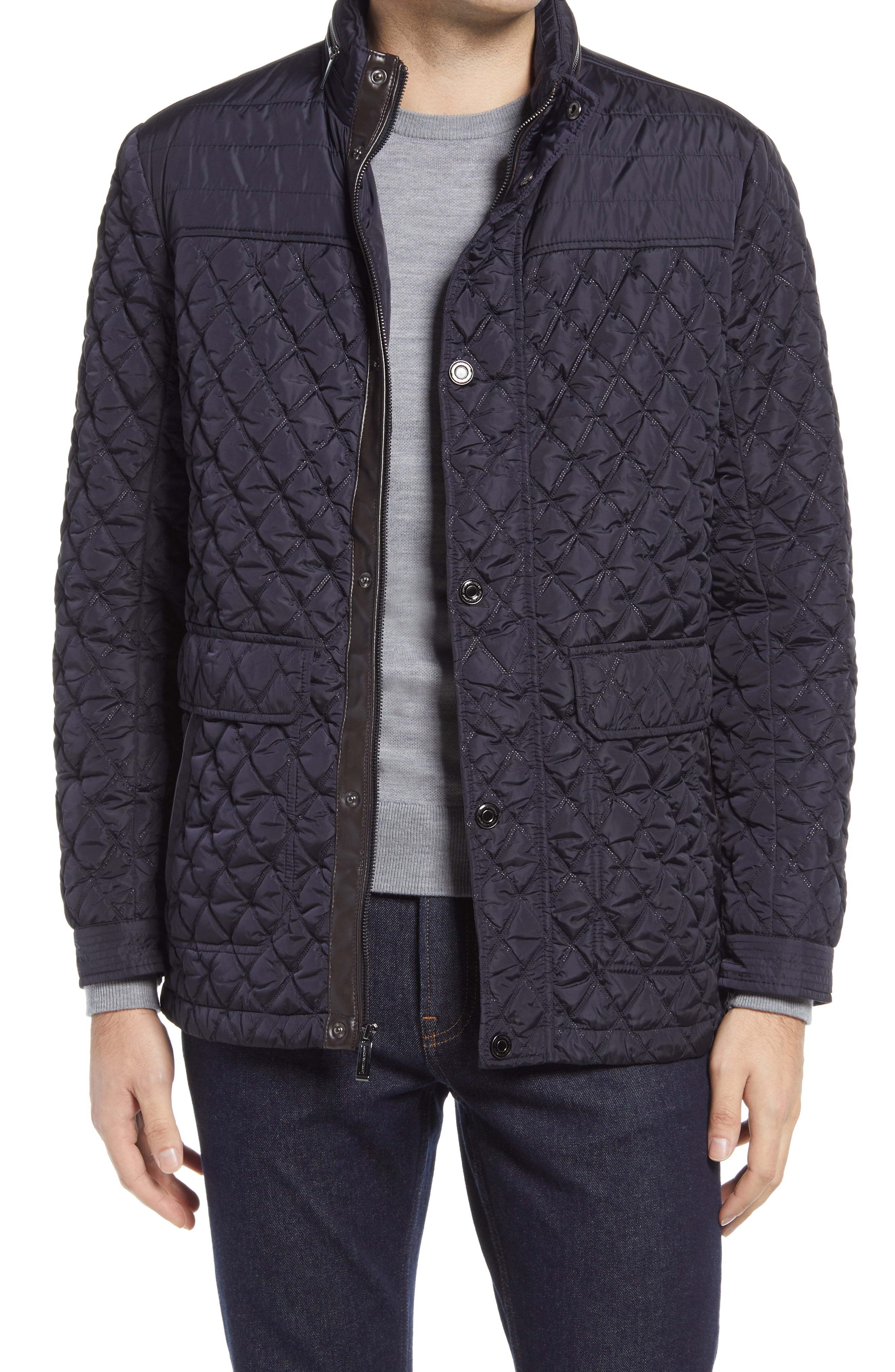 Johnston & Murphy Quilted Hooded Water Resistant Jacket, $179 ...