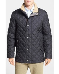 Brooks Brothers Regular Fit Quilted Jacket With Tartan Lining