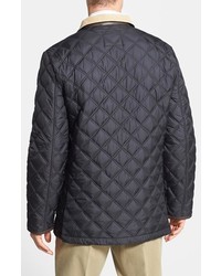 Brooks Brothers Regular Fit Quilted Jacket With Tartan Lining