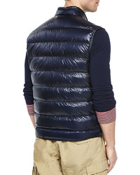 Moncler Gui Quilted Puffer Vest Navy