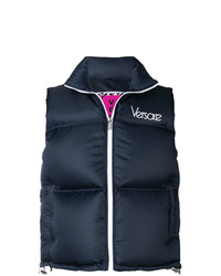 Versace Logo Embellished Down Vest