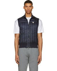 Moncler Navy Quilted Down Gilet
