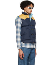 Rocky Mountain Featherbed Navy Quilted Down Vest