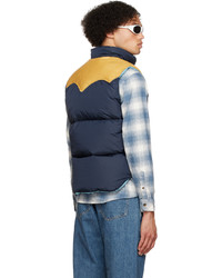 Rocky Mountain Featherbed Navy Quilted Down Vest