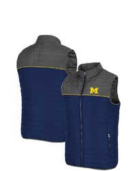 Colosseum Navycharcoal Michigan Wolverines Full Zip Vest At Nordstrom
