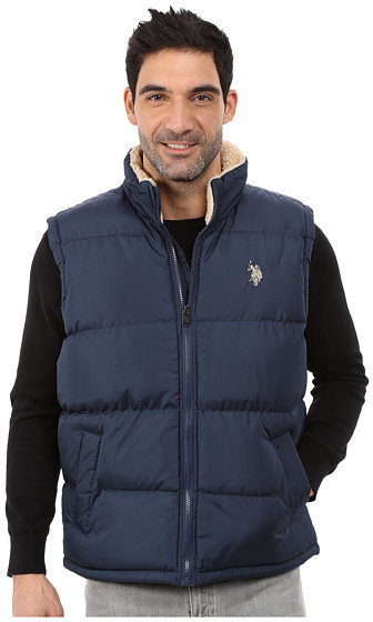 Mens Signature Vest with Inner Sherpa Collar U.S Polo Assn