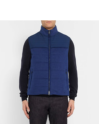 Loro Piana Slim Fit Quilted Storm System Shell And Cashmere Blend Gilet