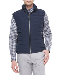 Theory Luga Quilted Vest In Clintwood Eclipse