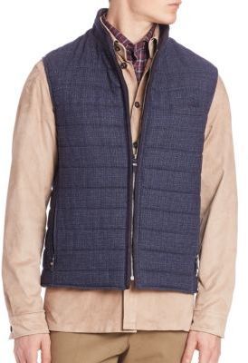 Luciano Barbera Wool Tweed Vest, $1,295 | Saks Fifth Avenue