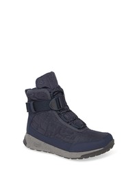 Navy Quilted High Top Sneakers