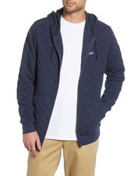 Navy Quilted Hoodie