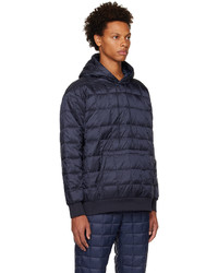 TAION Navy Quilted Down Hoodie