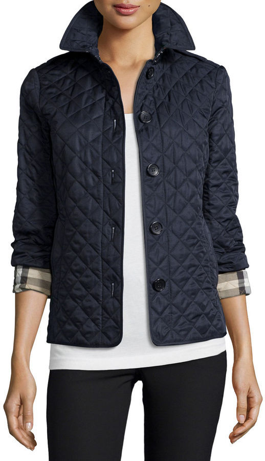 burberry ashurst quilted jacket navy