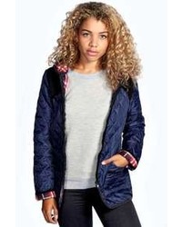 Boohoo Camille Hooded Quilted Jacket