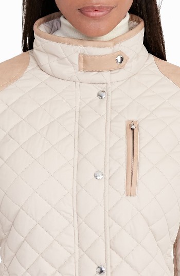 Lauren Ralph Lauren Faux Leather Trim Quilted Jacket, $107, Nordstrom