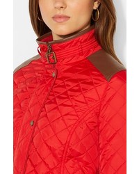 Lauren Ralph Lauren Faux Leather Trim Quilted Jacket