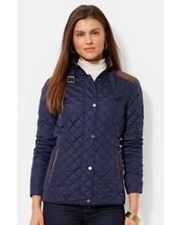 ralph lauren navy quilted jacket