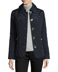 Mystic Quilted Button Front Jacket Navy