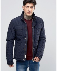 Scotch & Soda Quilted Jacket In Navy