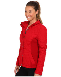 Weatherproof Quilted Jacket W Side Knit Panel