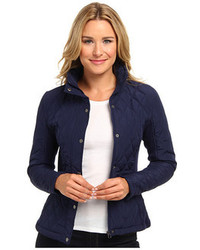 Weatherproof Quilted Jacket W Side Knit Panel
