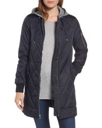 Vince Camuto Quilted Jacket With Detachable Hood