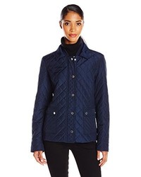 Jones New York Quilted Jacket With Rub Trim
