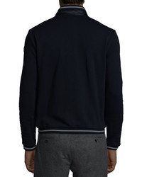 Moncler Quilted Nylon Front Track Jacket Navy