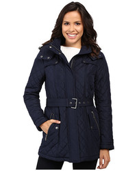 Tommy Hilfiger Quilted Poly Cotton Jacket With Belt