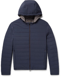 Loro Piana Quilted Rain System Shell Hooded Jacket
