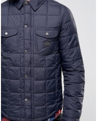 Lee Quilted Shirt Jacket Navy Darkness