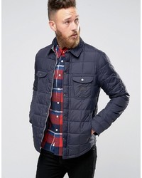 Lee Quilted Shirt Jacket Navy Darkness