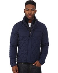 Scotch & Soda Light Padded Quilted Jacket With Inner Rib Knit Collar