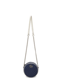 Gucci Blue Mini Gg Marmont Round Shoulder Bag